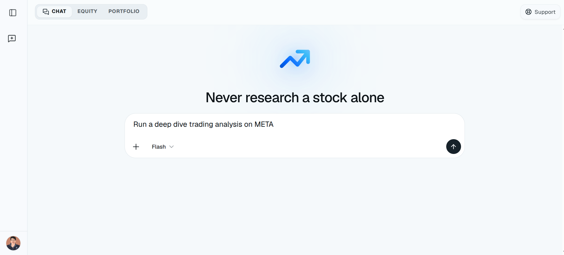 Phase 1: Search or chat first about a stock